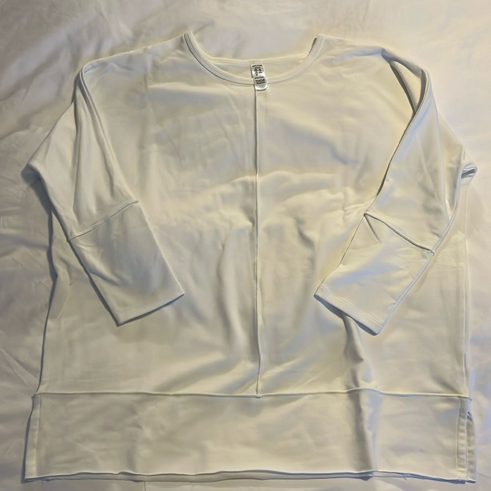 Spanx Dolman 3/4 Length Sleeve Top White Sz M